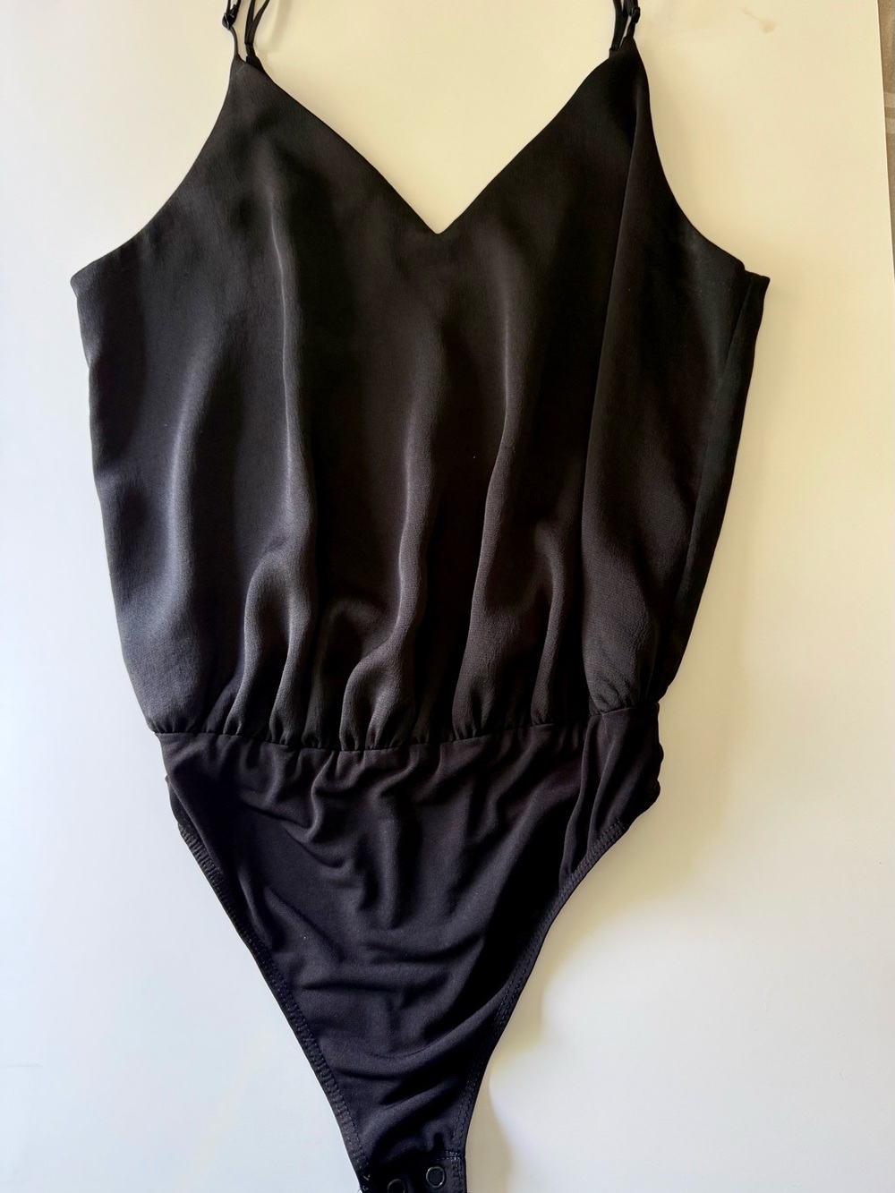 Express Black V-Neck Top with Label